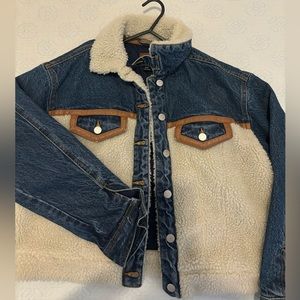 Women Denim Jean Jacket, warm and perfect texture, size Small 170/84A